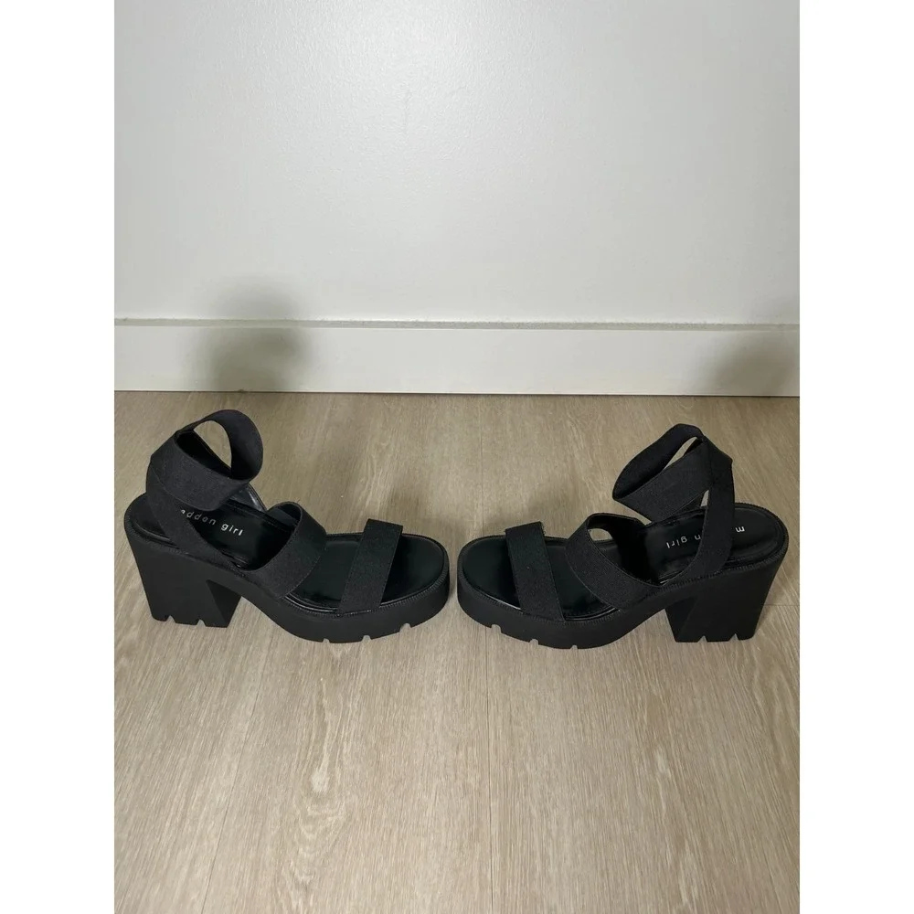 Madden Girl Y2K Chunky‎ Platform Heels Womens Black 8.5 Prom Wedding Guest